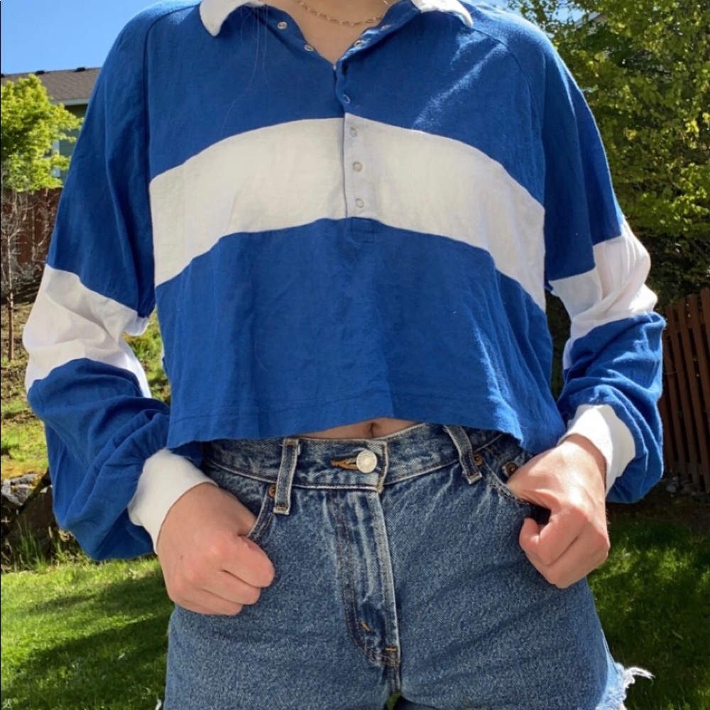 Long sleeve polo top